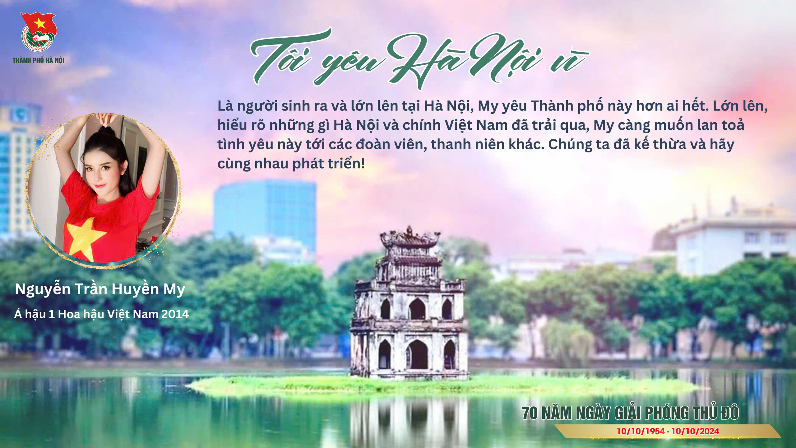Lan tỏa tình yêu Thủ đô qua trào lưu "Tôi yêu Hà Nội vì… " chào mừng kỷ niệm 70 năm Giải phóng Thủ đô
