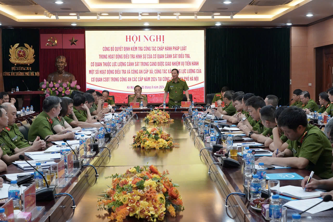 Bộ Công an kiểm tra công tác điều tra hình sự tại Công an thành phố Hà Nội