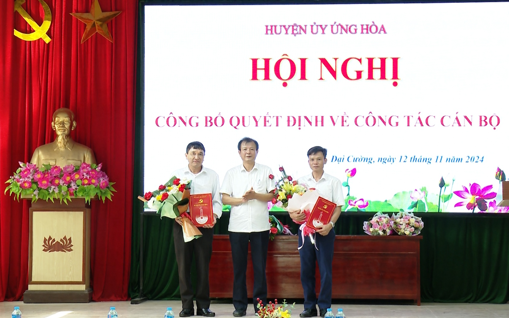 Huyện uỷ Ứng Hòa điều động nhân sự chủ chốt tại xã Kim Đường và Đại Cường