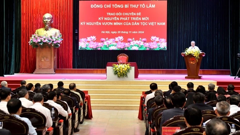 Tổng Bí thư Tô Lâm trao đổi chuyên đề đặc biệt quan trọng, định hướng phát triển đất nước