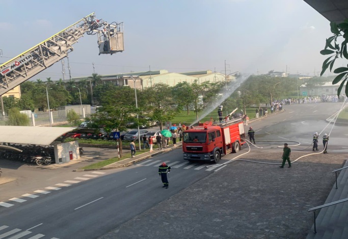 Tuyên truyền và thực tập phương án chữa cháy và cứu nạn, cứu hộ tại Công ty TNHH B.Braun Việt Nam