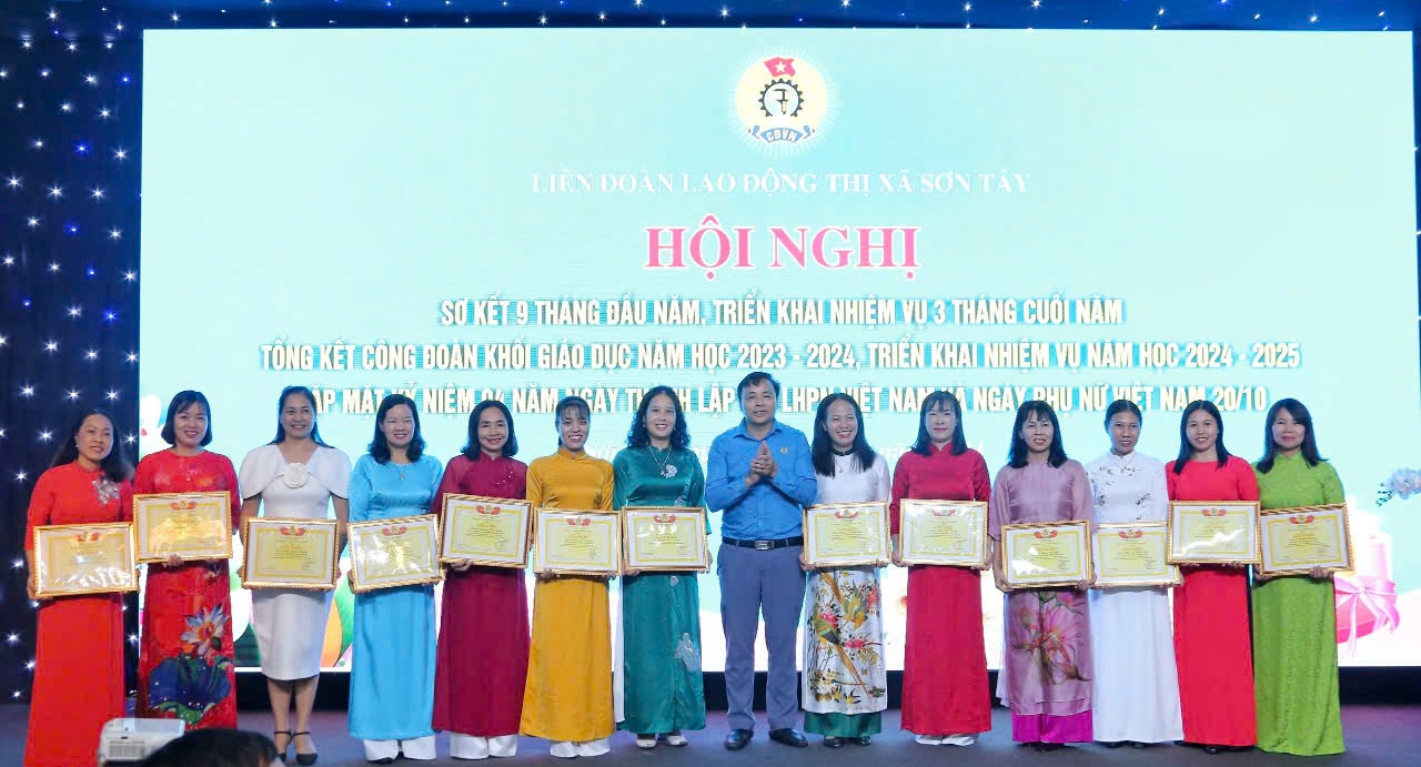 Thắt chặt phối hợp giữa Liên đoàn Lao động và Phòng Giáo dục & Đào tạo thị xã Sơn Tây trong các hoạt động năm 2024