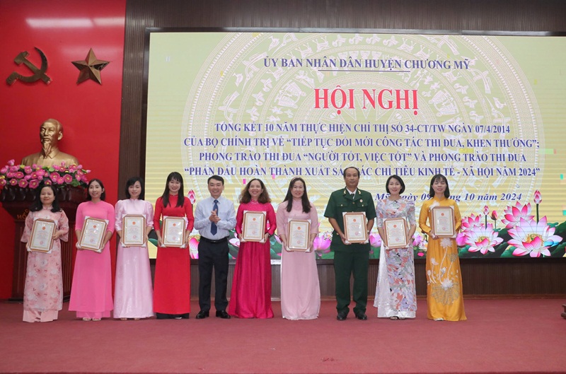 Huyện Chương Mỹ: Lan tỏa phong trào thi đua, khẳng định thành quả sau 10 năm thực hiện Chỉ thị số 34