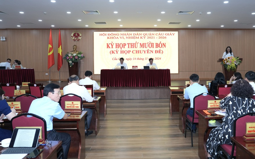 HĐND quận Cầu Giấy thông qua loạt nghị quyết thúc đẩy phát triển kinh tế - xã hội năm 2024