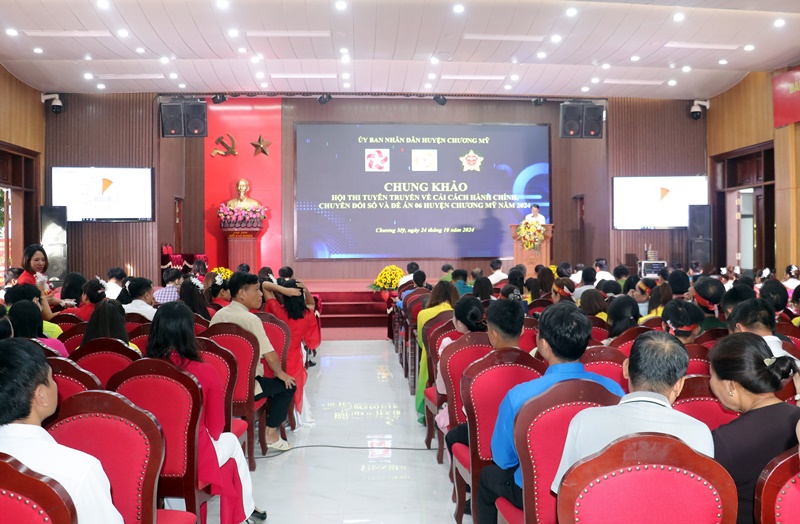 Hội thi tuyên truyền cải cách hành chính, chuyển đổi số và Đề án 06 huyện Chương Mỹ năm 2024: Xã Thủy Xuân Tiên xuất sắc đạt giải Nhất