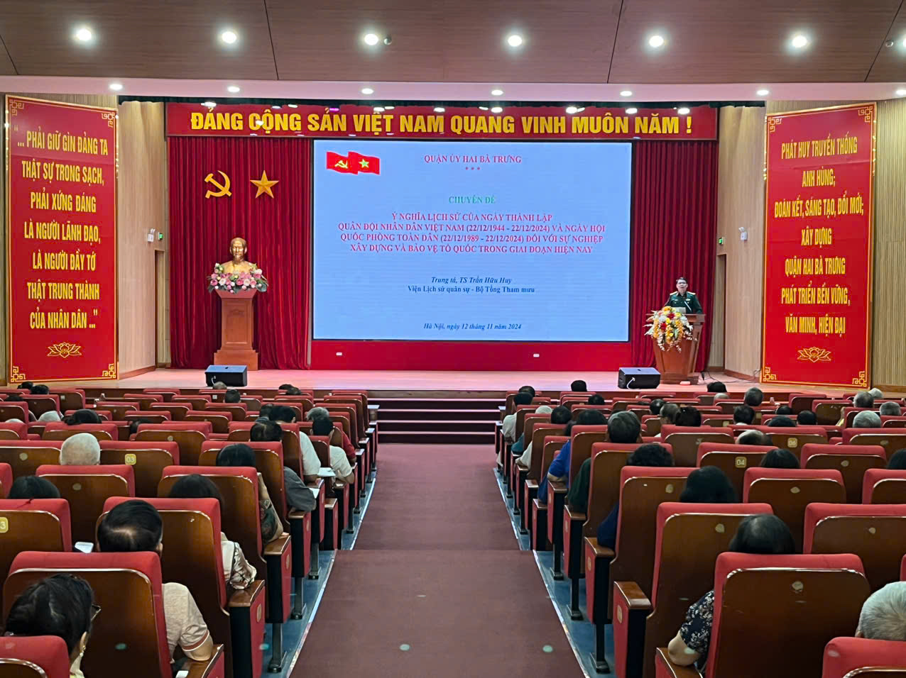 Hội nghị báo cáo viên quận Hai Bà Trưng: Bồi đắp niềm tự hào quân đội nhân dân, định hướng xây dựng văn hóa tiên tiến đậm đà bản sắc dân tộc