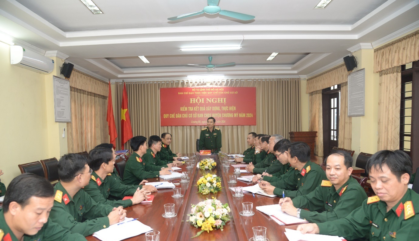 Ban CHQS huyện Chương Mỹ tăng cường thực hiện Quy chế dân chủ ở cơ sở: Phát huy quyền dân chủ và siết chặt kỷ luật