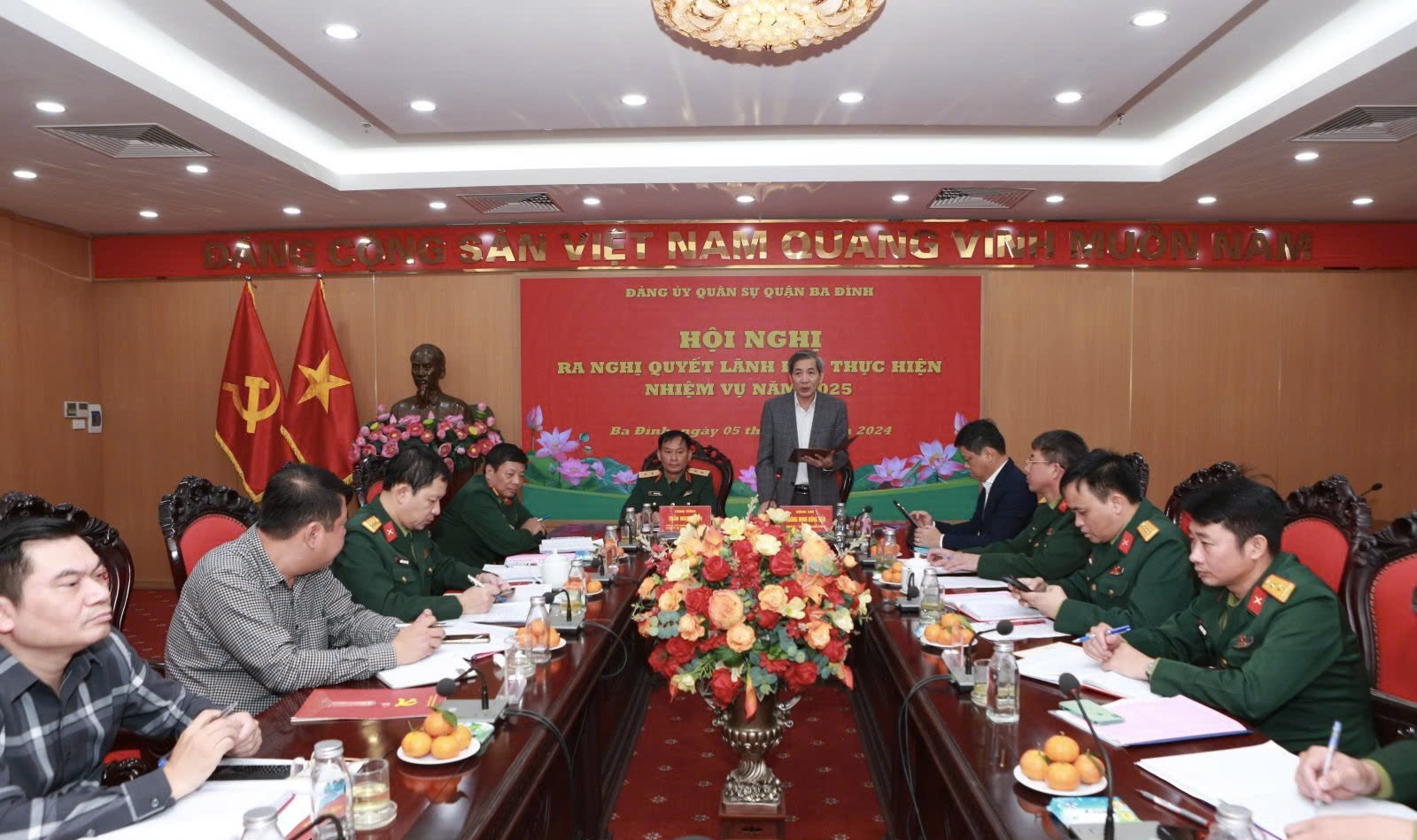 Đảng ủy Quân sự quận Ba Đình khẳng định vai trò nòng cốt trong công tác quốc phòng địa phương năm 2024