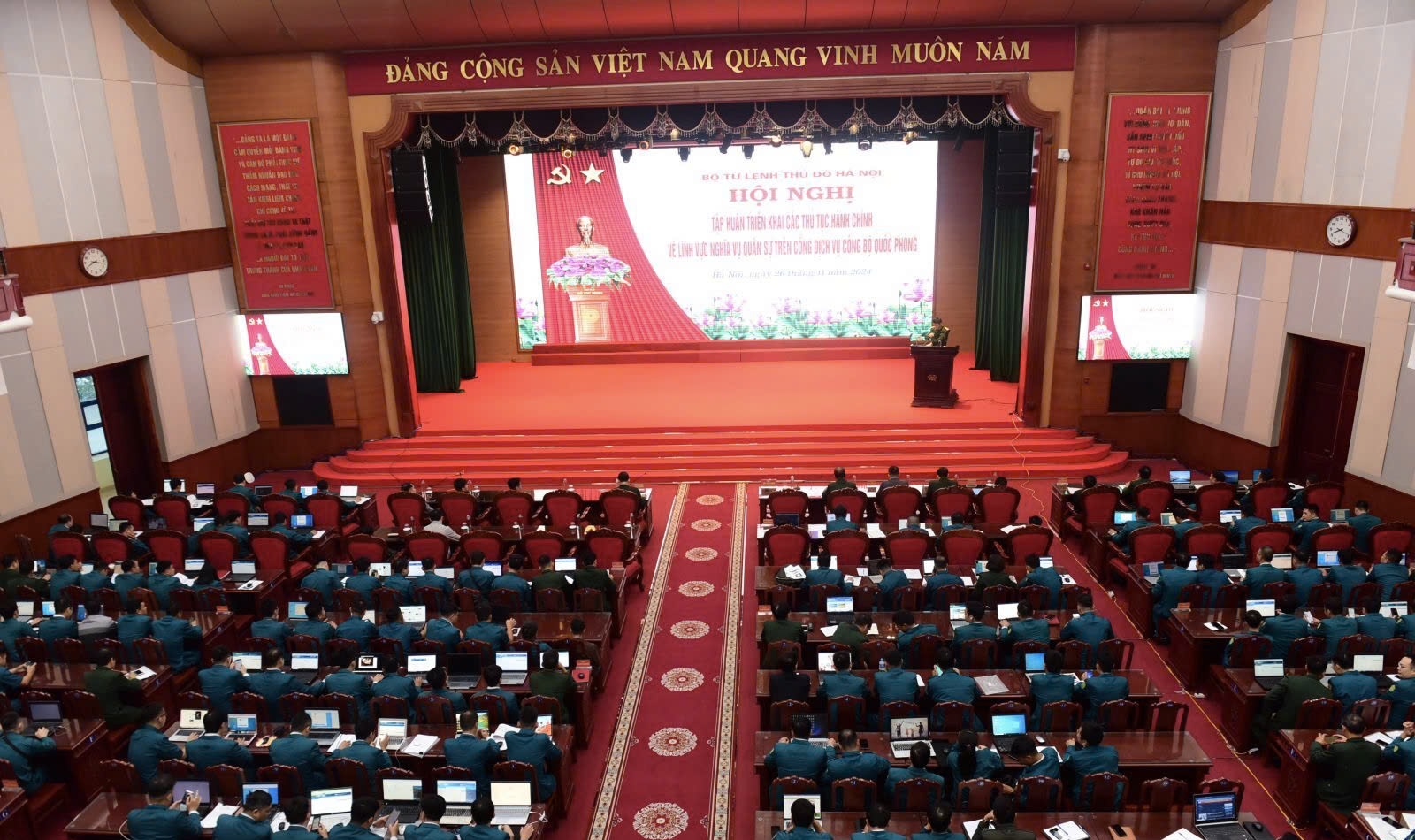 Hội nghị tập huấn triển khai các thủ tục hành chính về lĩnh vực nghĩa vụ quân sự trên Cổng dịch vụ công Bộ Quốc phòng