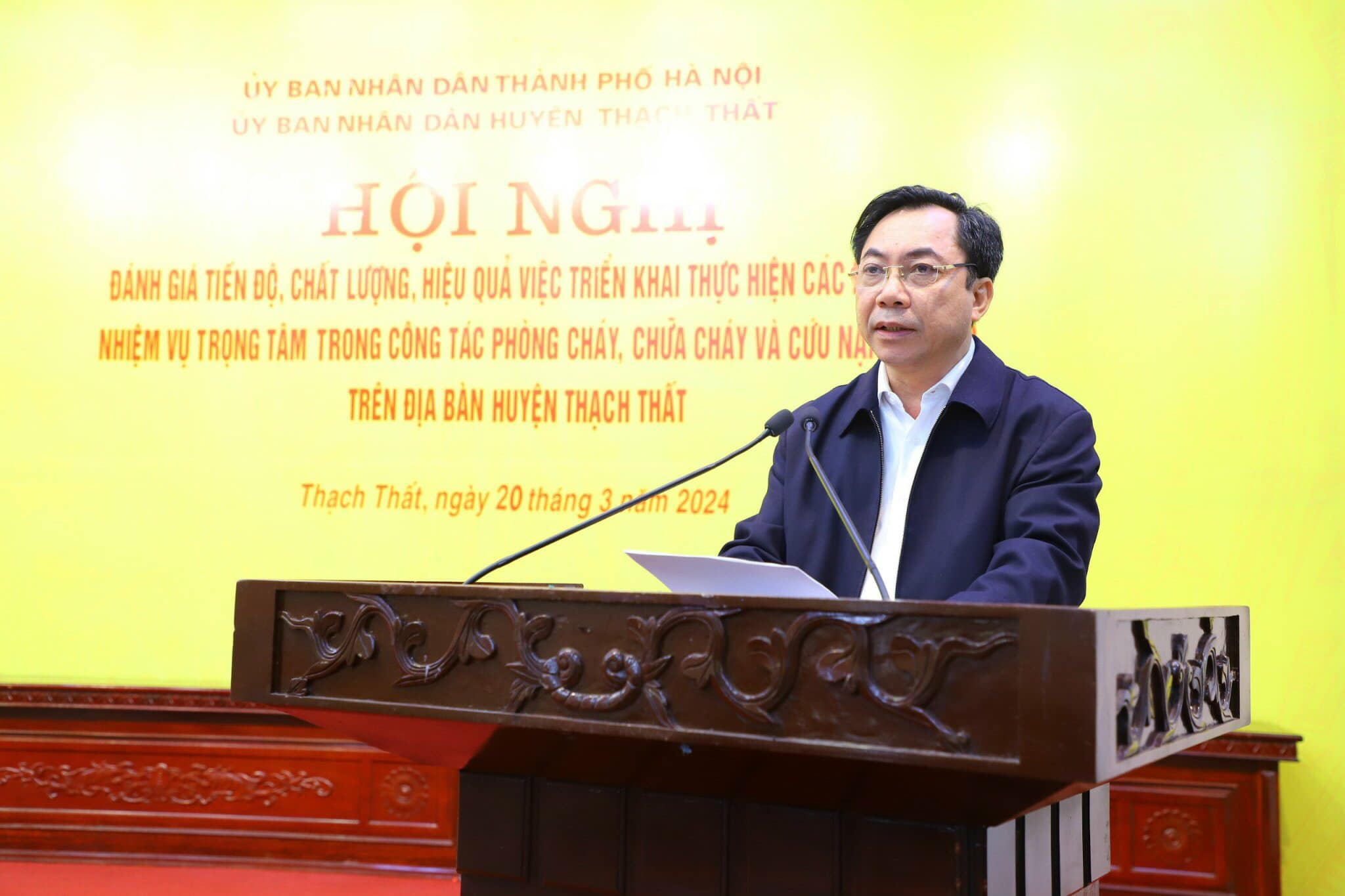 Huyện Thạch Thất: Đánh giá việc triển khai thực hiện công tác phòng cháy chữa cháy, cứu nạn cứu hộ