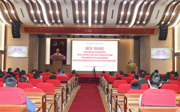 Hơn 6.000 cán bộ, đảng viên huyện Gia Lâm tham gia học tập, nghiên cứu, quán triệt chuyên đề học tập và làm theo tư tưởng, đạo đức, phong cách Hồ Chí Minh năm 2024