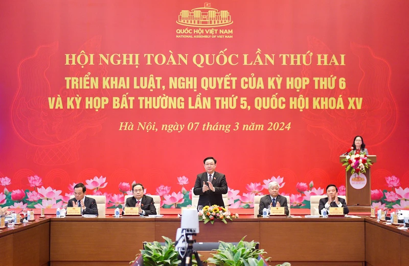 Kết luận của Ủy ban Thường vụ Quốc hội tại Hội nghị toàn quốc lần thứ hai triển khai luật, nghị quyết của Kỳ họp thứ 6 và Kỳ họp bất thường lần thứ 5, Quốc hội khóa XV