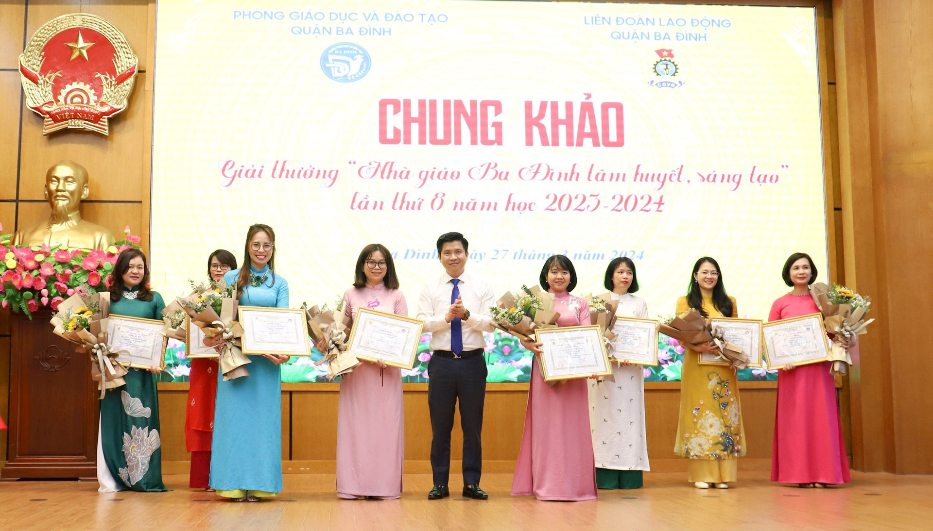 Trao Giải thưởng Nhà giáo Ba Đình tâm huyết, sáng tạo