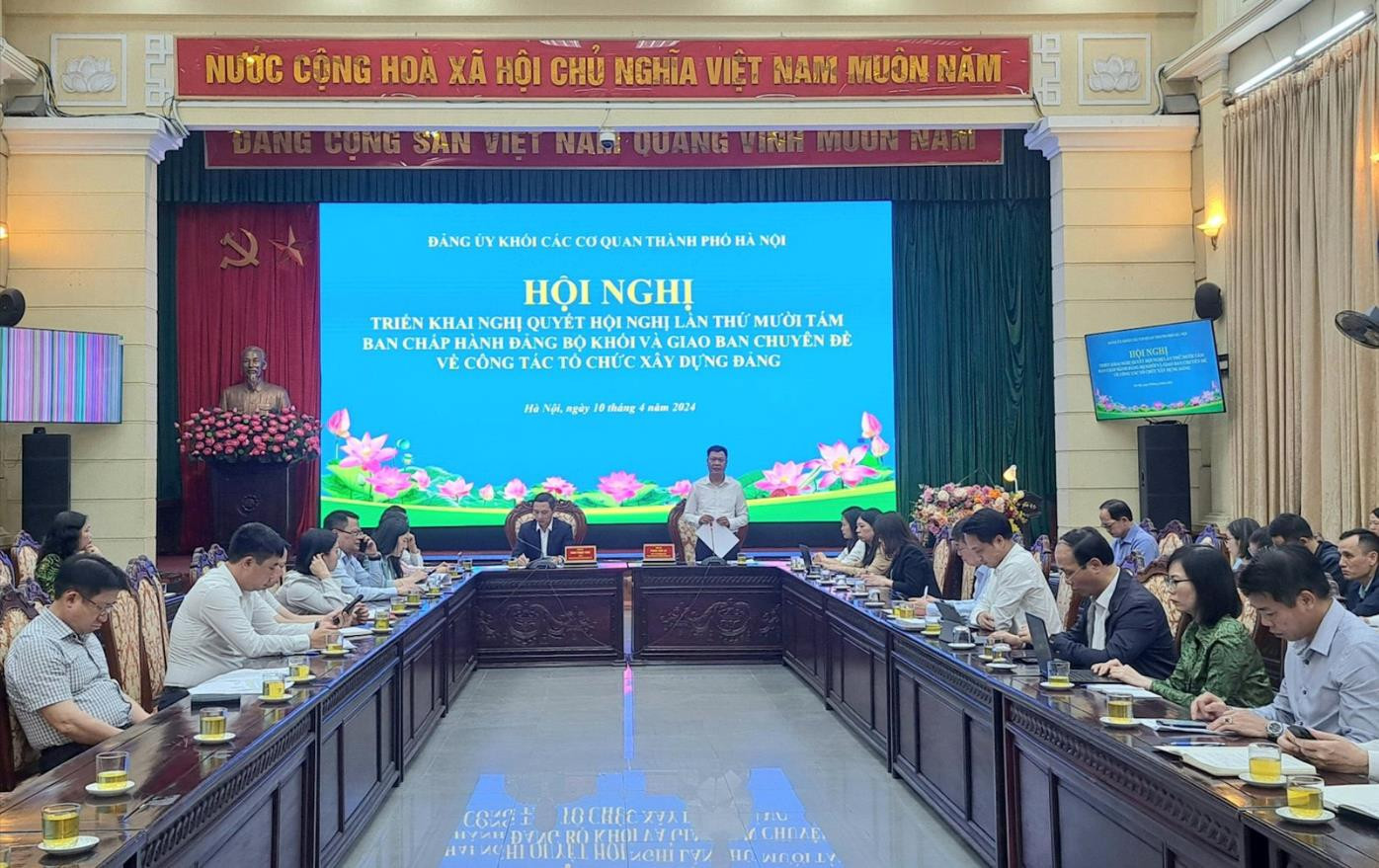 Đảng uỷ Khối các cơ quan thành phố giao ban công tác tổ chức xây dựng Đảng