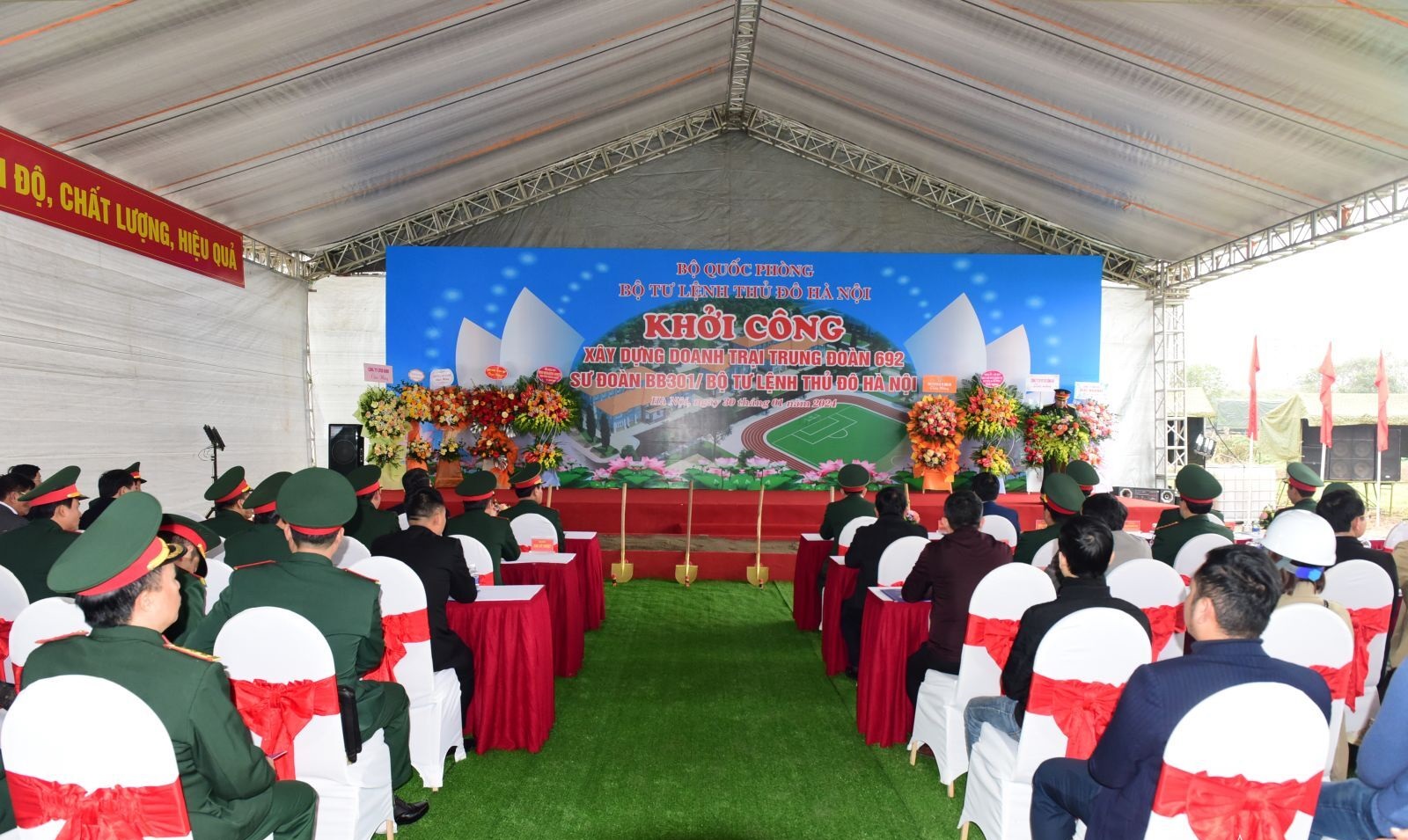 Bộ Tư lệnh Thủ đô khởi công xây dựng doanh trại đơn vị tại huyện Hoài Đức