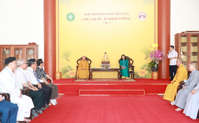 Đức Pháp chủ Giáo hội Phật giáo Việt Nam tiếp đoàn đại biểu Mặt trận Tổ quốc Việt Nam thành phố Hà Nội