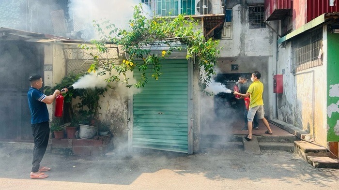 Diễn tập chữa cháy, cứu nạn cứu hộ tại nhà tập thể E9 Thành Công