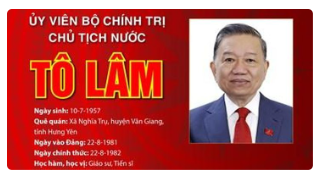Tiểu sử Chủ tịch nước Tô Lâm