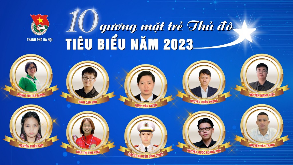 Vinh danh 10 gương mặt trẻ Thủ đô tiêu biểu năm 2023