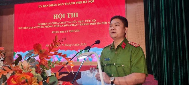 Các tổ liên gia an toàn phòng cháy chữa cháy cấp thành phố thi tài