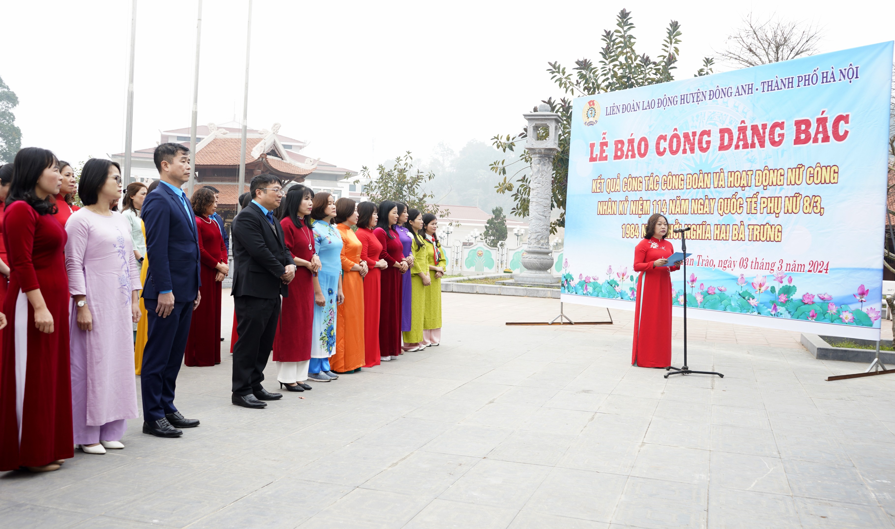 Liên đoàn Lao động huyện Đông Anh báo công dâng Bác tại Khu di tích lịch sử quốc gia đặc biệt Tân Trào