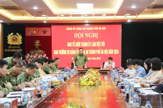Công tác tổ chức xây dựng Đảng trong Công an Hà Nội được đánh giá cao