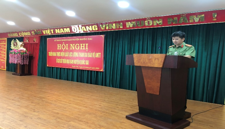 Huyện Quốc Oai tích cực triển khai Luật Lực lượng tham gia bảo vệ an ninh, trật tự ở cơ sở