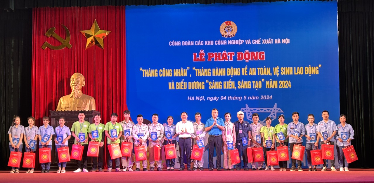 Công đoàn các khu công nghiệp và chế xuất Hà Nội phát động Tháng Công nhân và Tháng hành động về An toàn, vệ sinh lao động năm 2024