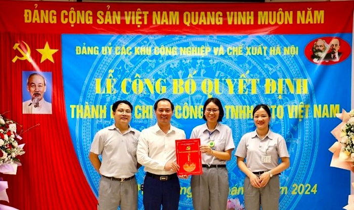 Thành lập Chi bộ Công ty TNHH TOTO Việt Nam: Nâng cao vai trò lãnh đạo của tổ chức Đảng trong doanh nghiệp