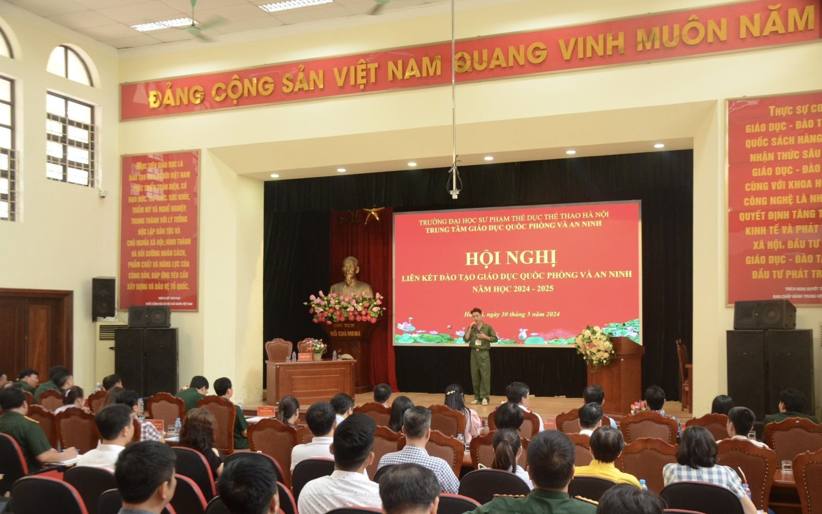 Trường Đại học Sư phạm Thể dục - Thể thao Hà Nội tổ chức thành công hội nghị liên kết giáo dục quốc phòng - an ninh