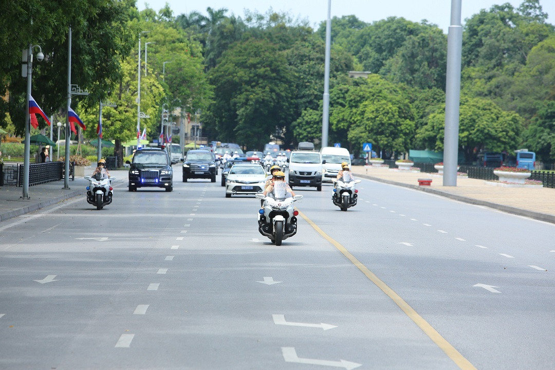 Công an thành phố Hà Nội đảm bảo an ninh cho chuyến thăm của Tổng Thống Nga