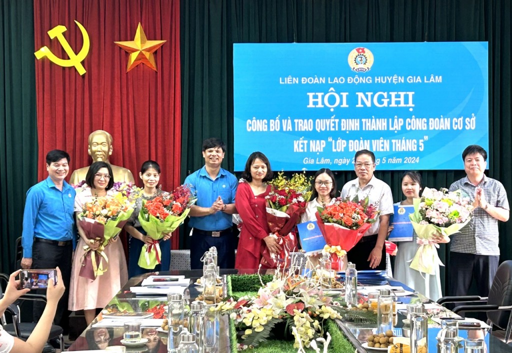 Liên đoàn Lao động huyện Gia Lâm: Thành lập thêm 9 công đoàn cơ sở, mở rộng mạng lưới bảo vệ quyền lợi người lao động