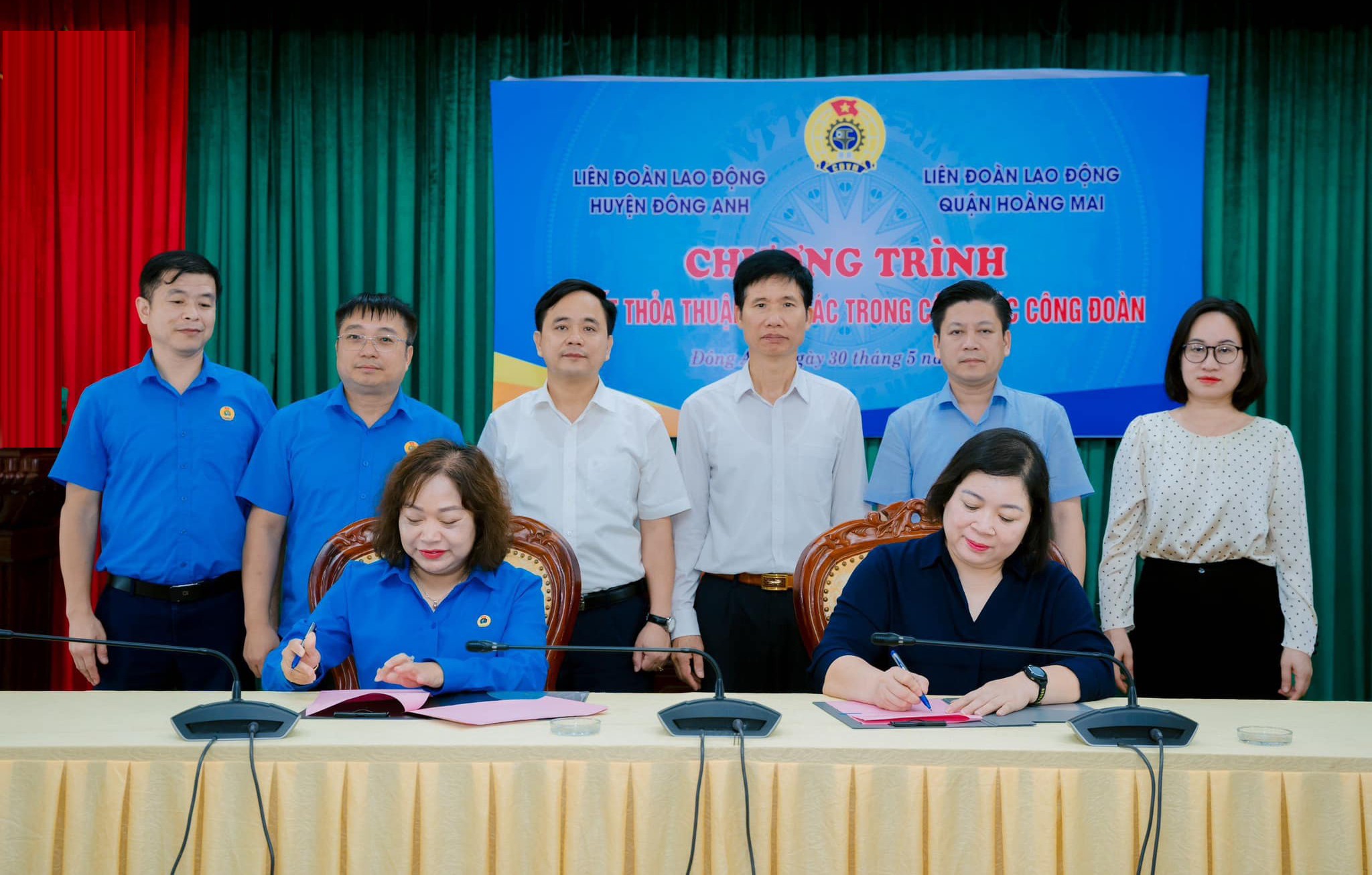 Liên đoàn Lao động quận Hoàng Mai và huyện Đông Anh: Hợp tác nâng cao đời sống cho người lao động