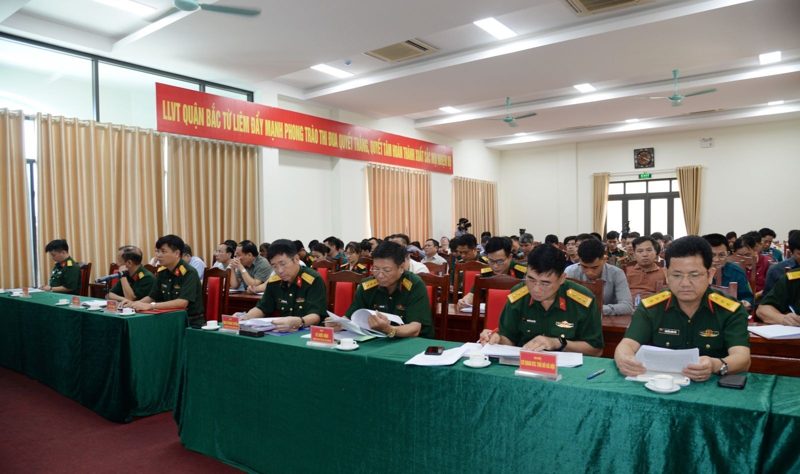 Đảng ủy Quân sự quận Bắc Từ Liêm: Tăng cường công tác phòng, chống, khắc phục hậu quả thiên tai