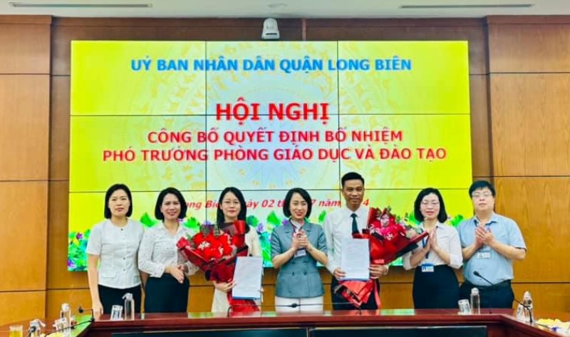 Quận Long Biên bổ nhiệm 2 Phó Trưởng Phòng Giáo dục và Đào tạo quận