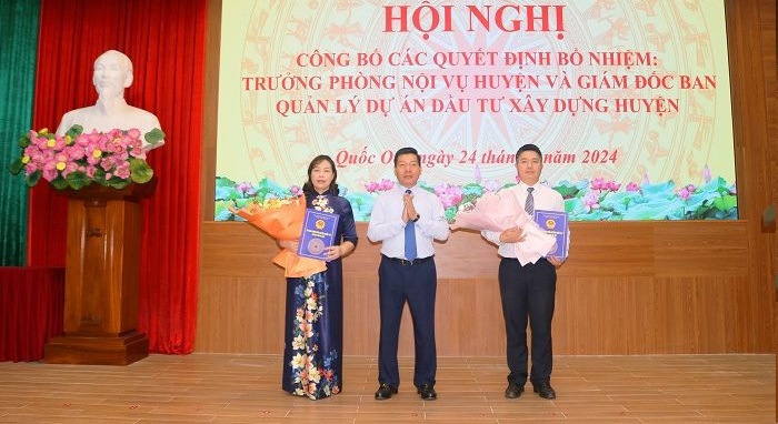 Huyện Quốc Oai điều động, bổ nhiệm lãnh đạo chủ chốt