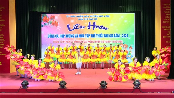 Liên hoan nghệ thuật thiếu nhi Gia Lâm: Bùng nổ tài năng, lan tỏa yêu thương