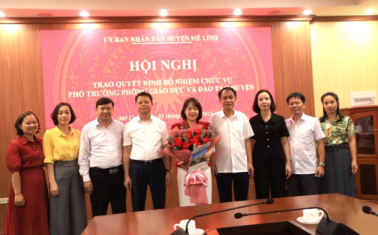 Huyện Mê Linh có tân Phó trưởng Phòng Giáo dục và Đào tạo huyện
