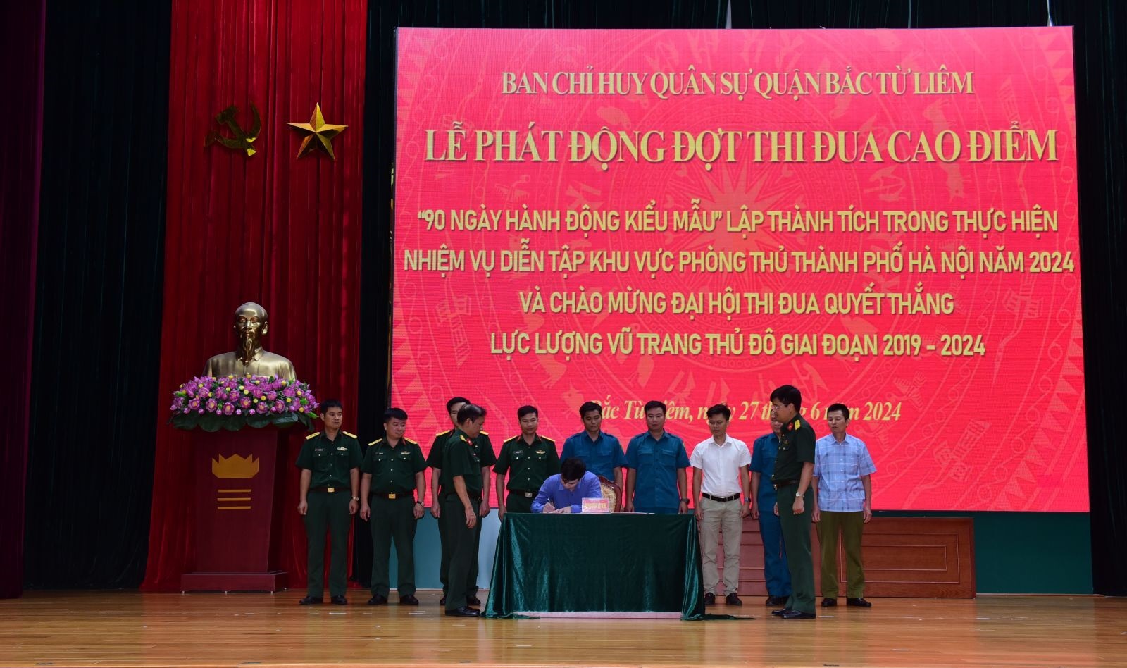 Quận Bắc Từ Liêm phát động thi đua "90 ngày hành động kiểu mẫu" với mục tiêu đạt "5 nhất, 3 không"