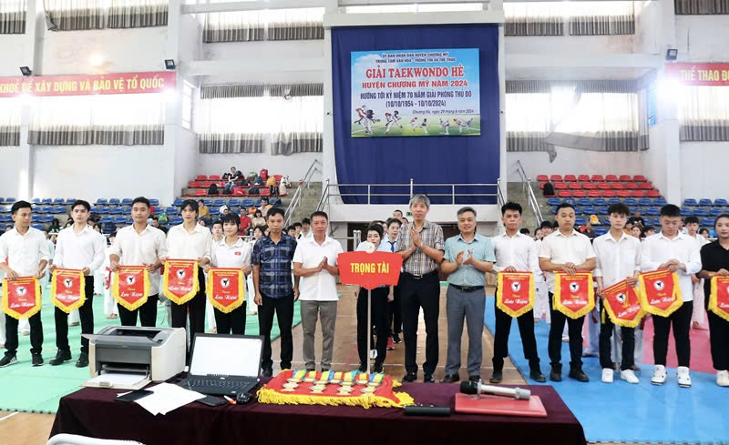 Giải Taekwondo hè huyện Chương Mỹ 2024: Sân chơi thể thao lành mạnh cho lứa tuổi học đường