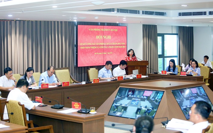 Hội nghị sơ kết công tác 6 tháng đầu năm 2024: Văn phòng Thành ủy Hà Nội hoàn thành xuất sắc nhiệm vụ