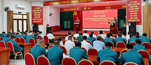 Cụm thi đua số 1 thị xã Sơn Tây tổng kết công tác quân sự, quốc phòng 6 tháng đầu năm 2024