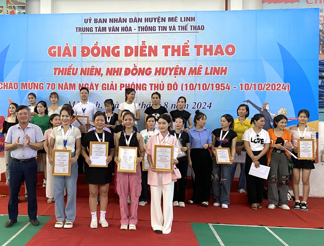 Huyện Mê Linh sôi động với giải đồng diễn thể thao thiếu niên nhi đồng