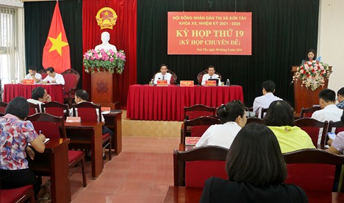 Khai mạc kỳ họp chuyên đề HĐND thị xã Sơn Tây khóa XX, nhiệm kỳ 2021 - 2026