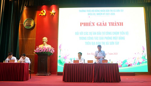 Phiên giải trình giữa hai kỳ họp HĐND Sơn Tây: Tìm giải pháp cho các dự án đầu tư công chậm tiến độ