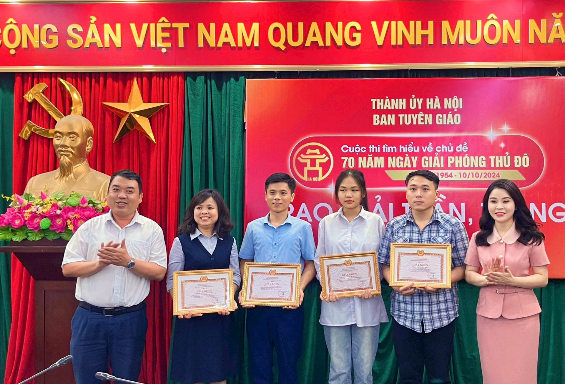 Hơn 539.000 thí sinh tham gia vòng sơ khảo cuộc thi tìm hiểu 70 năm Ngày Giải phóng Thủ đô