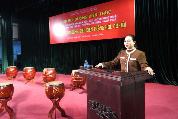 Nâng tầm nghệ thuật truyền thống qua Lớp bồi dưỡng kiến thức “Dàn dựng, biểu diễn Trống hội, Cờ hội”