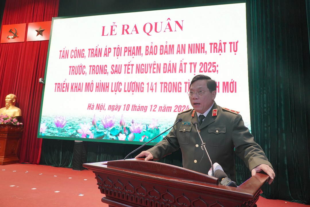 Công an thành phố Hà Nội phát động cao điểm tấn công tội phạm, bảo đảm an ninh dịp Tết Nguyên đán Ất Tỵ 2025