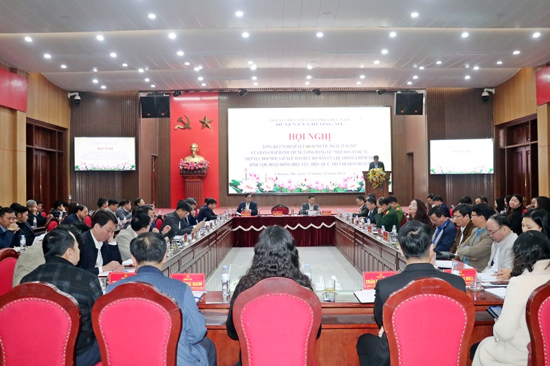 Huyện Chương Mỹ tăng cường tinh gọn bộ máy, nâng cao hiệu quả hoạt động của hệ thống chính trị