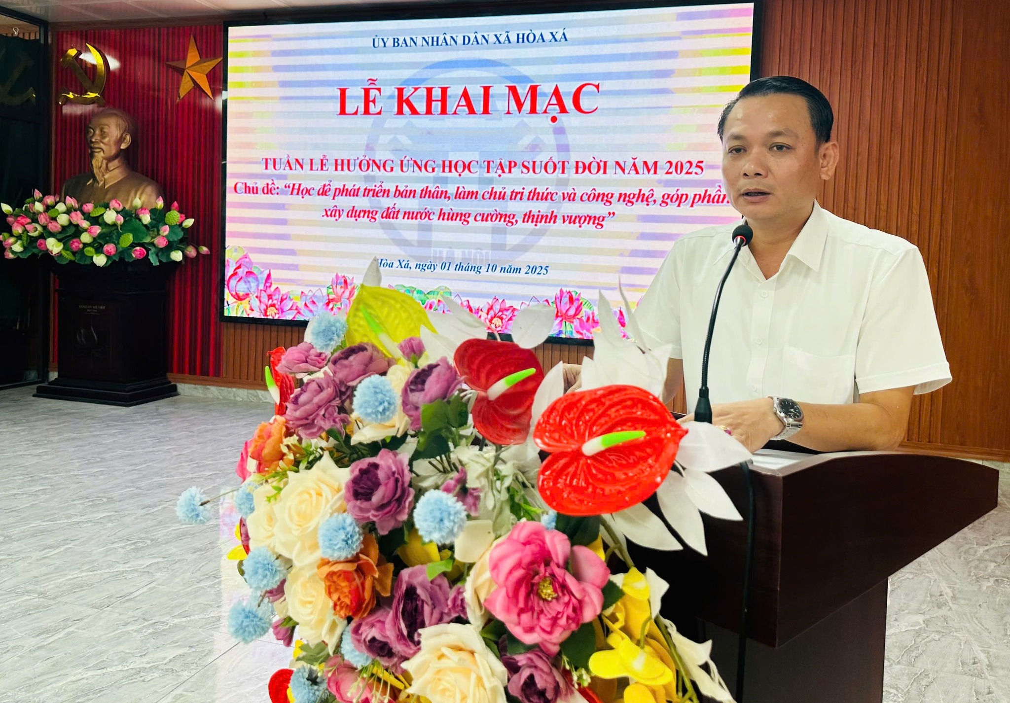 Xã Hòa Xá phát động Tuần lễ học tập suốt đời năm 2025